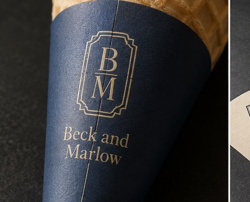 Branded cone sleeves with logo