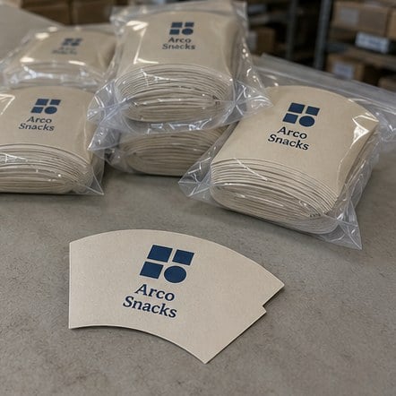 Customized cone sleeves for dessert and snack brands